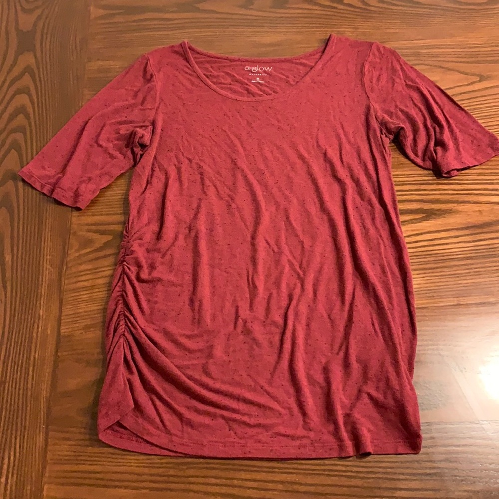Cute maroon maternity shirt by A:Glow